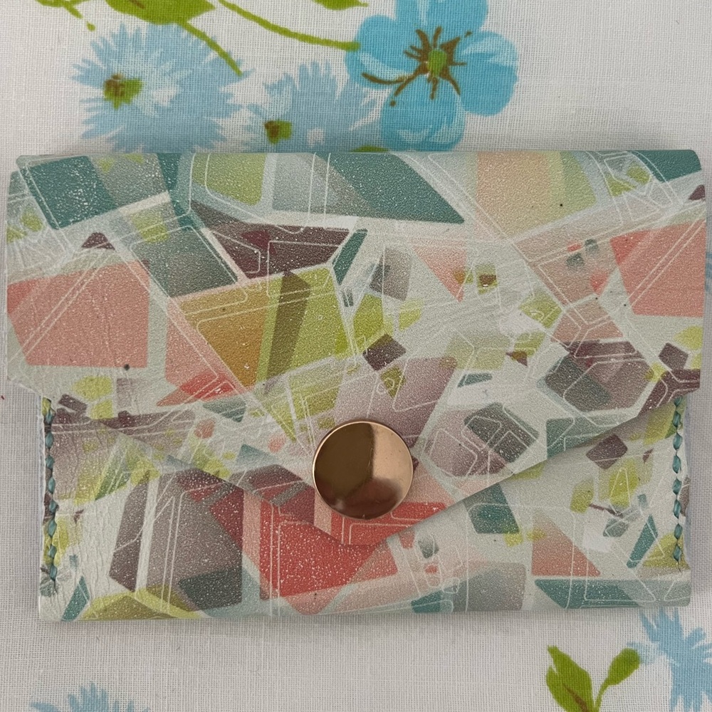 Hand Crafted Multicolor Geometric Wallet